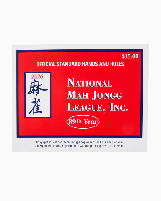 2026 National Mah Jongg League Playing Card - Oh My Mahjong