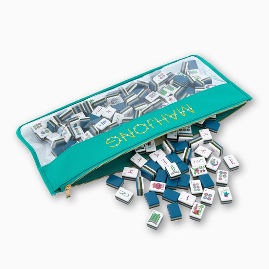 Aqua Bamboo Bag - Oh My Mahjong