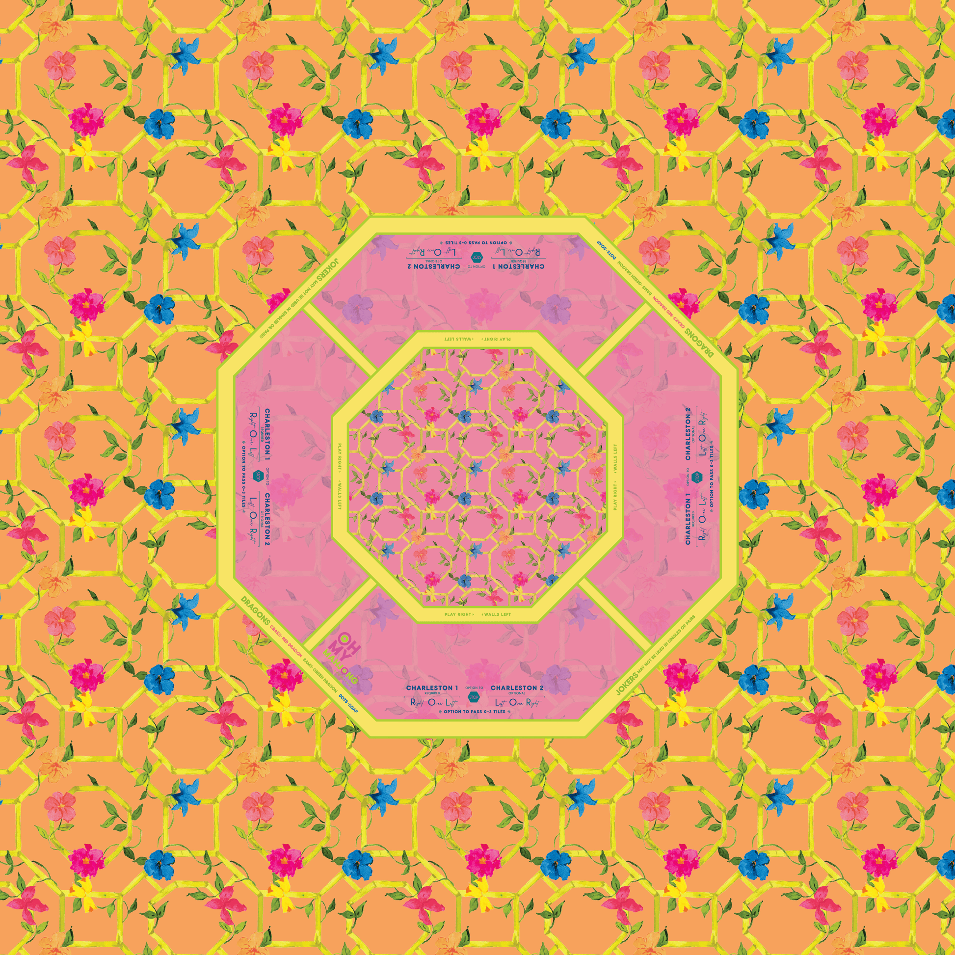 Bagua Blossom Tablecloth - Oh My Mahjong