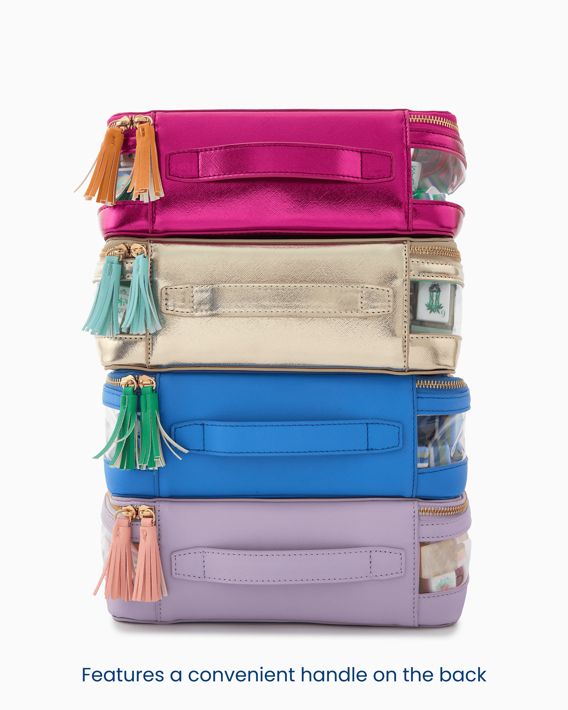 Blue Tile Storage Bag - Oh My Mahjong