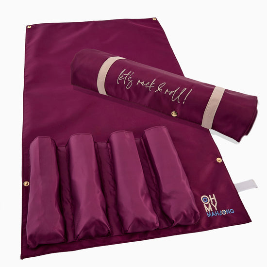 Burgundy Let's Rack & Roll Bag - Oh My Mahjong