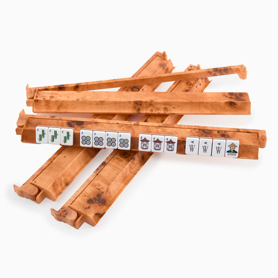 Burl Rack and Pusher Set - Oh My Mahjong