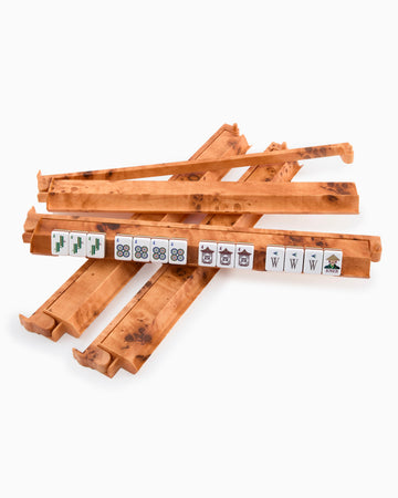 Burl Rack and Pusher Set - Oh My Mahjong