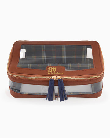 Cognac Tile Storage Bag - Oh My Mahjong
