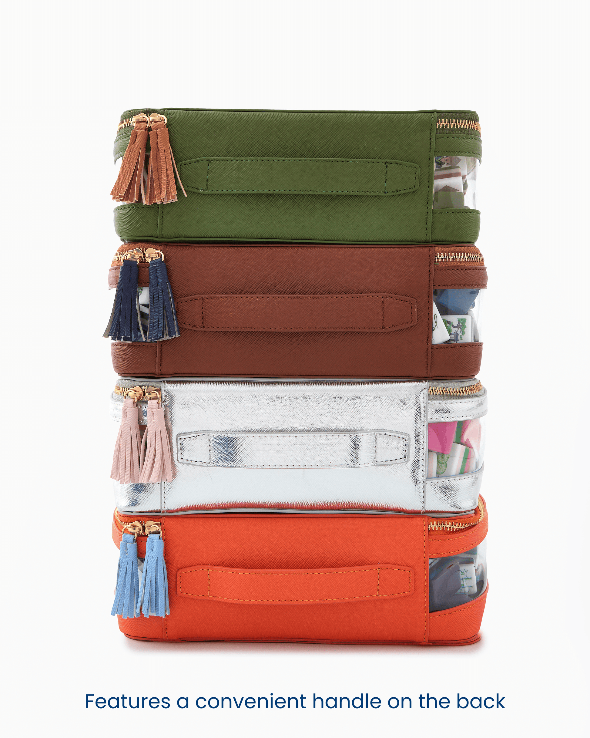 Cognac Tile Storage Bag - Oh My Mahjong