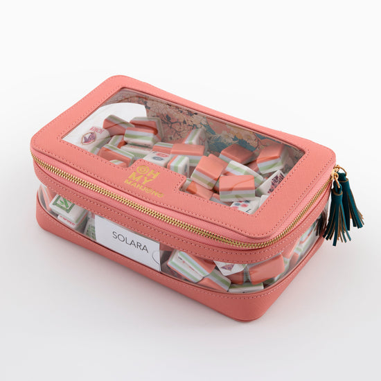 Coral Tile Storage Bag - Oh My Mahjong