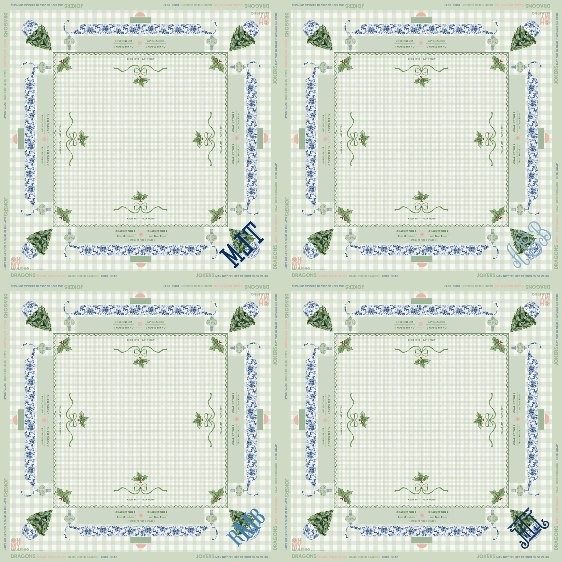 Holly Jolly Mat in Tube - Oh My Mahjong