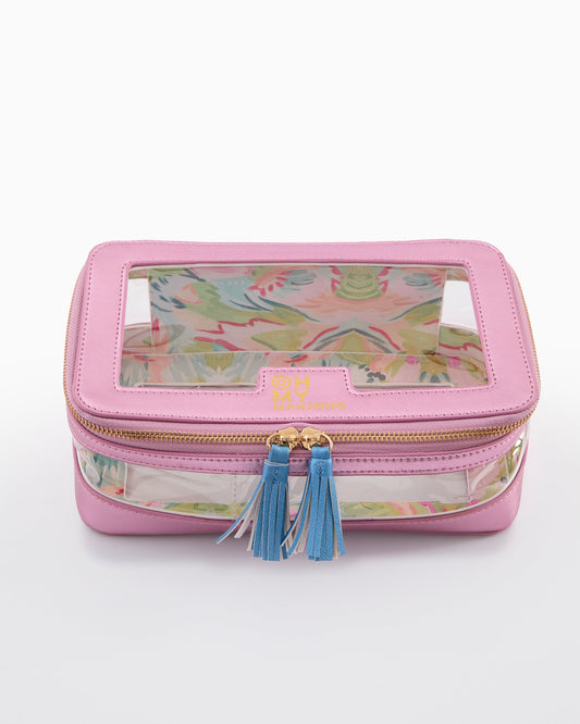 Metallic Light Pink Tile Storage Bag - Oh My Mahjong