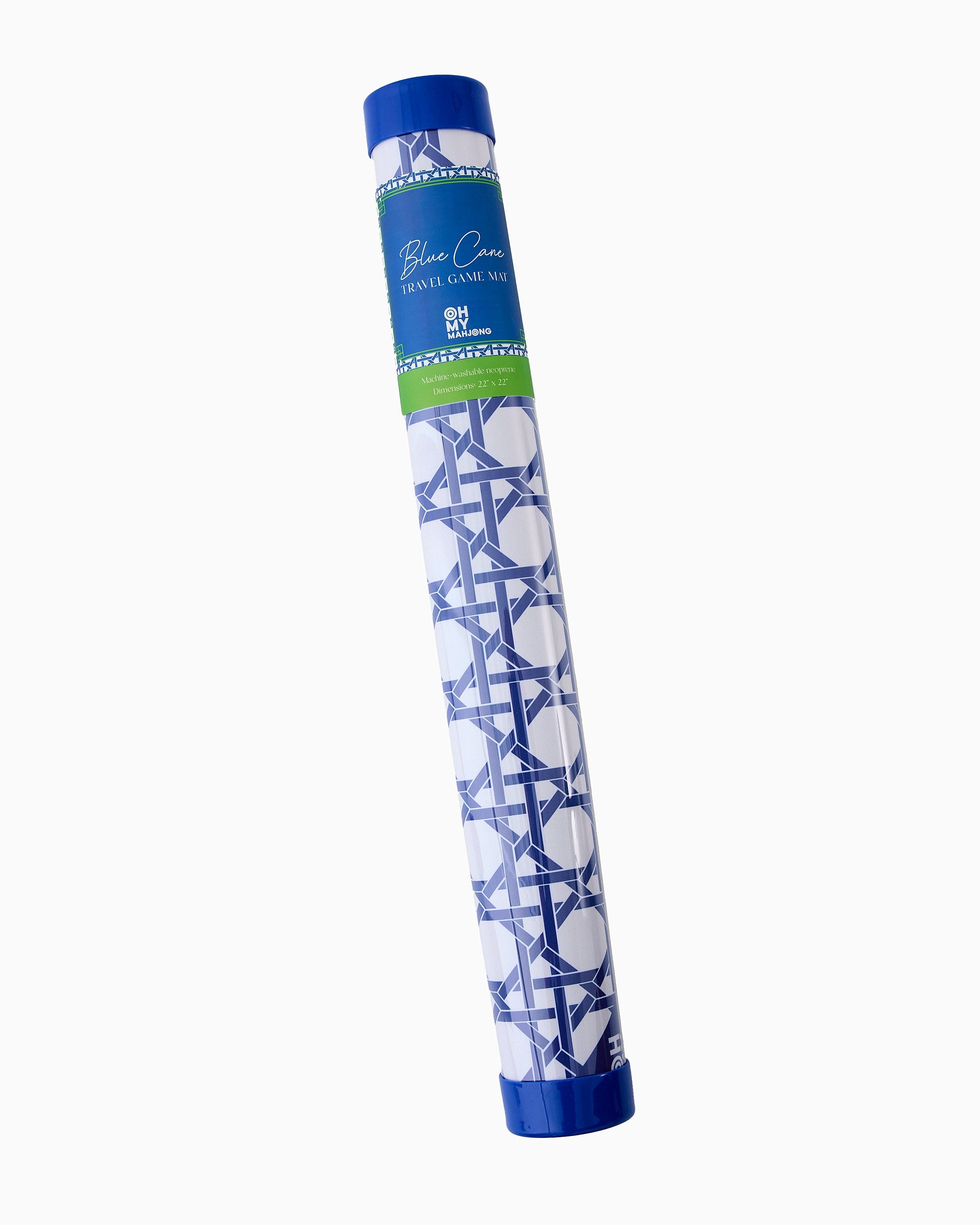 Mini Blue Cane Mat - Oh My Mahjong