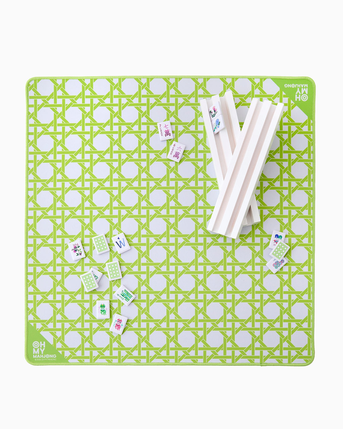 Mini Green Cane Mat - Oh My Mahjong