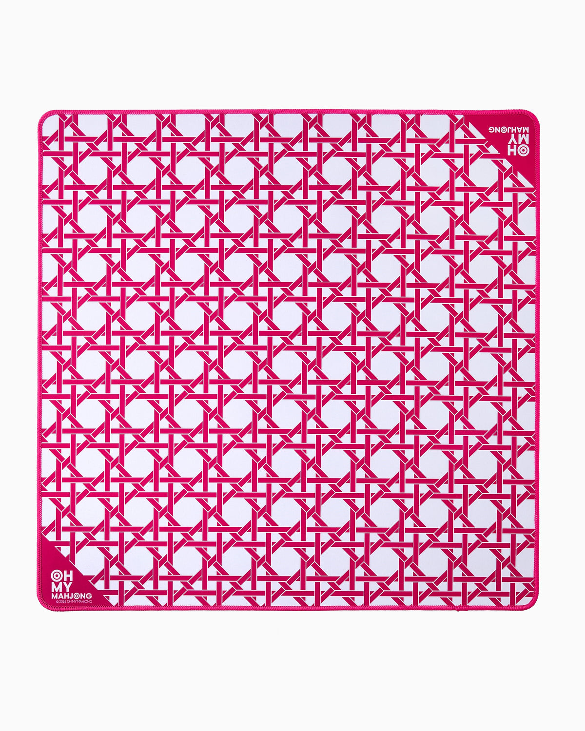 Mini Pink Cane Mat - Oh My Mahjong