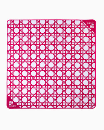 Mini Pink Cane Mat - Oh My Mahjong