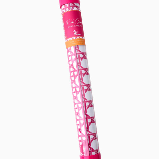 Mini Pink Cane Mat - Oh My Mahjong