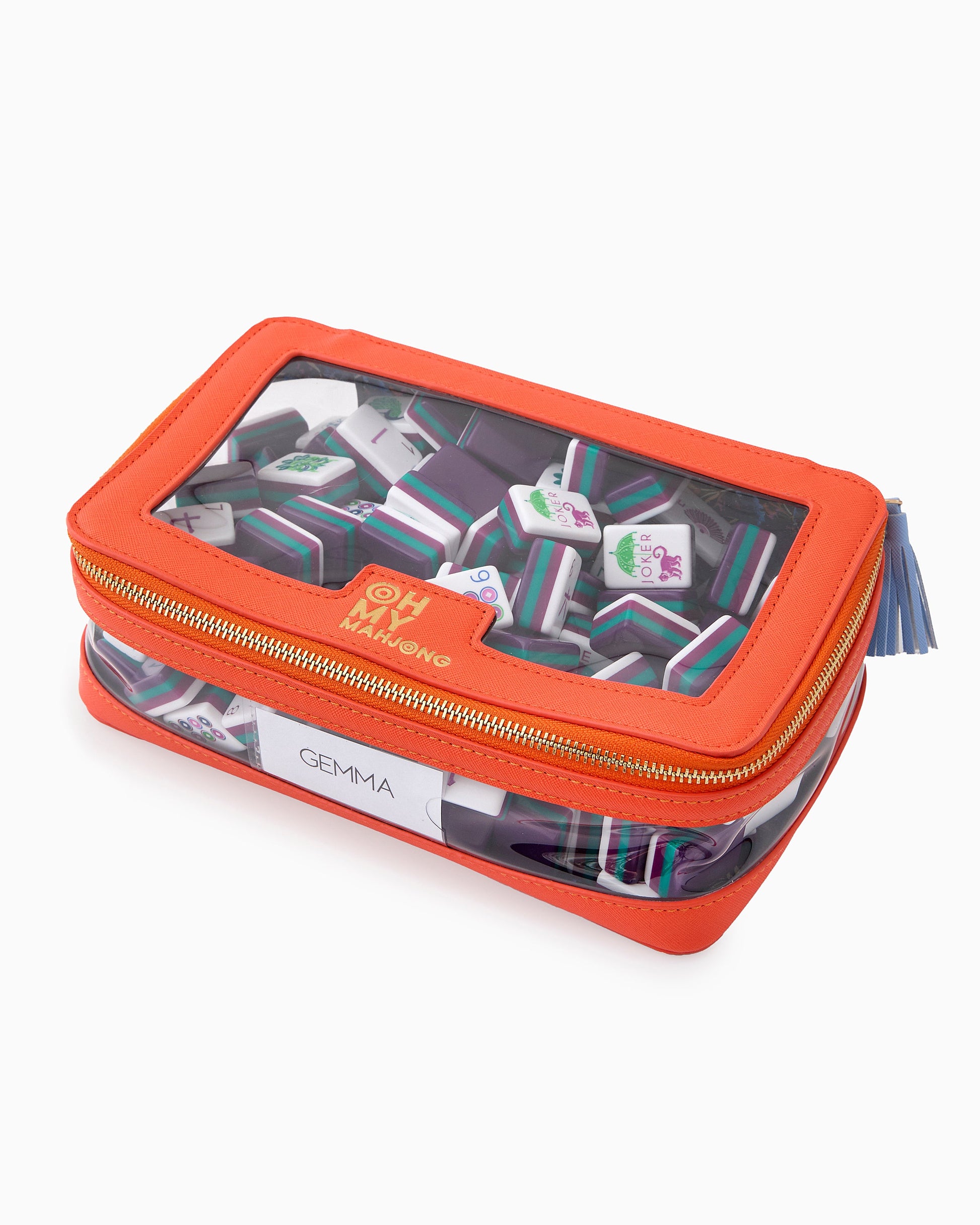 Orange Tile Storage Bag - Oh My Mahjong