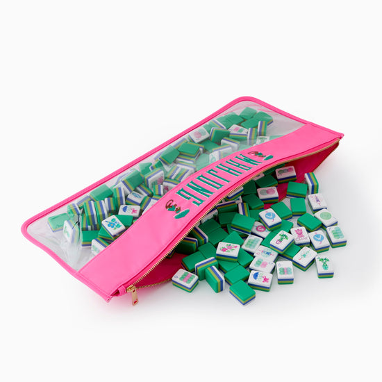 Pink Monkey Mahjong Bag - Oh My Mahjong