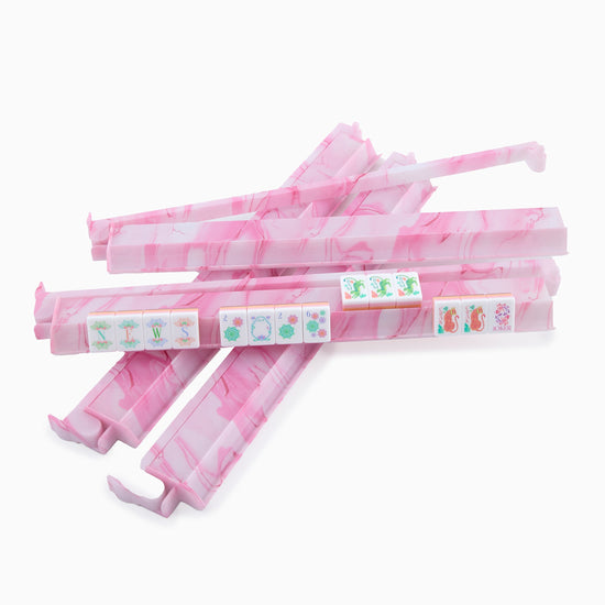 Pink Quartz Rack and Pusher Set - Oh My Mahjong