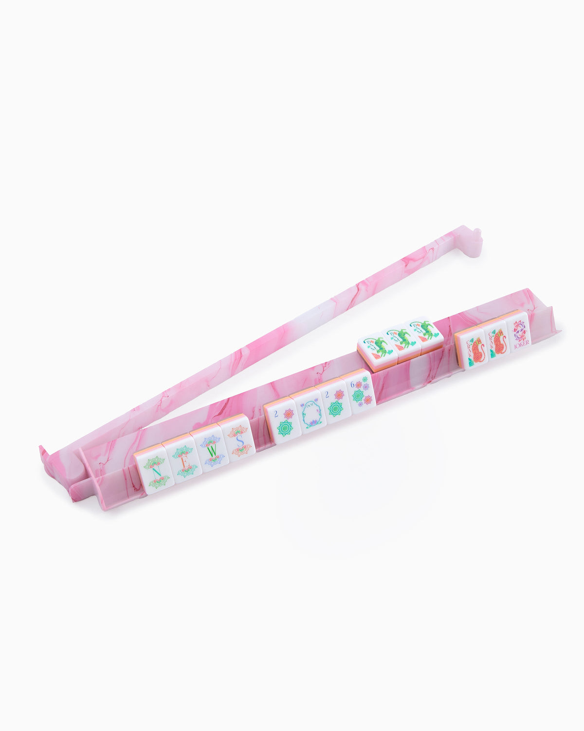Pink Quartz Rack and Pusher Set - Oh My Mahjong